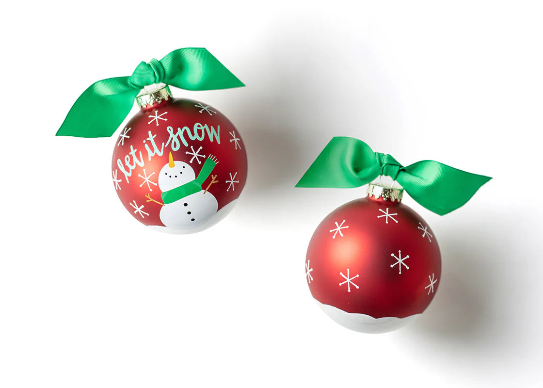 Coton Colors Let It Snow Glass Ornament