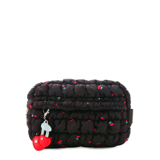 Quilted Scrunchies Cherry Print Pouch