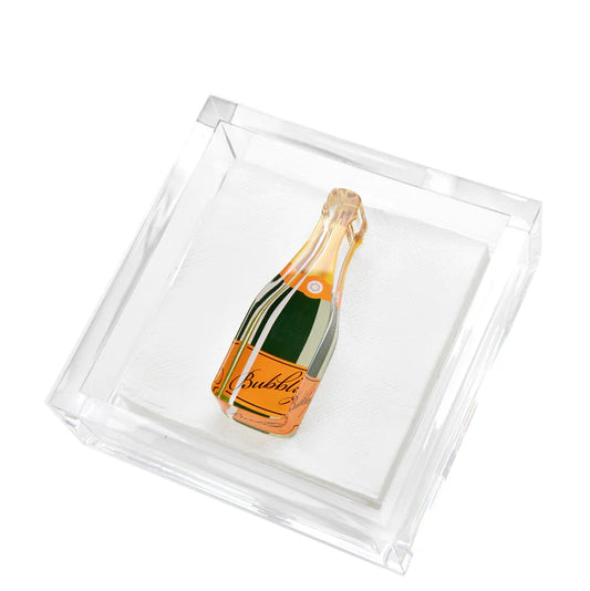 Tara Wilson Cocktail Napkin Holder with Bubbly Weight