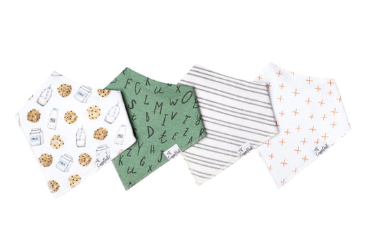 Copper Pearl Chip Bandana Bib Set