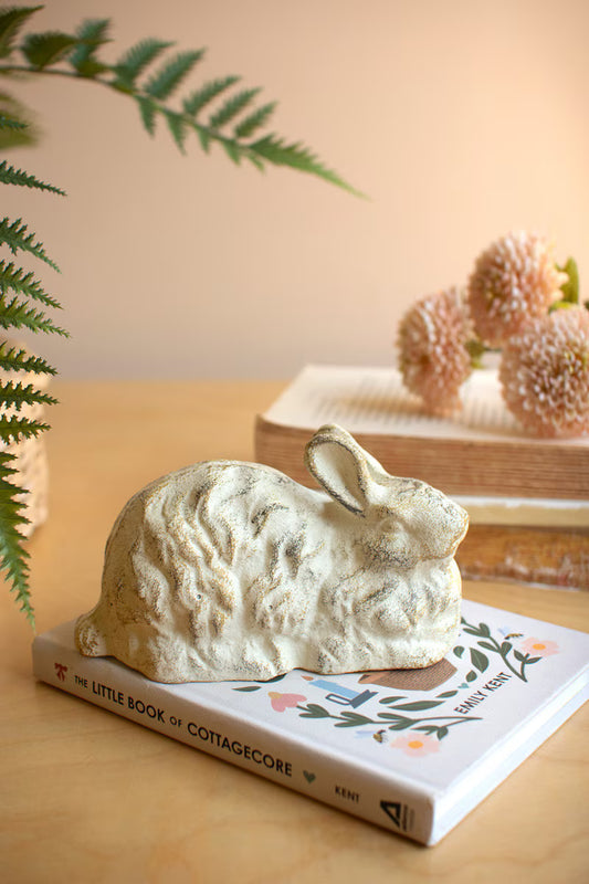 Cast Iron Laying Rabbit