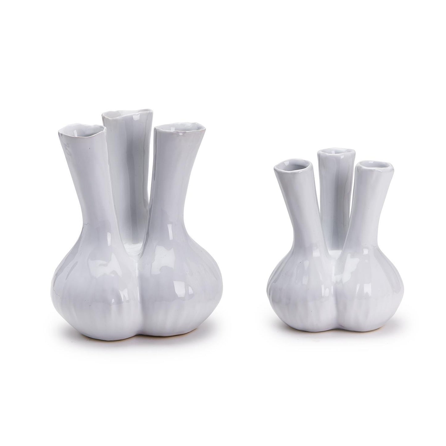 White 3 Stem Vase Small