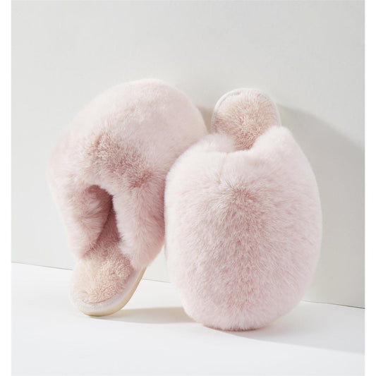 Charlie Paige Faux Fur Bubble Slippers, Soft Pink