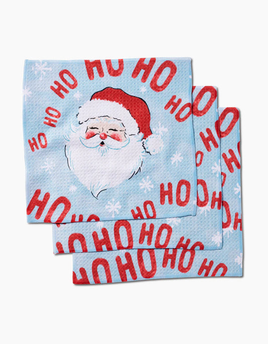Geometry Merry Santa Claus Dish Cloths