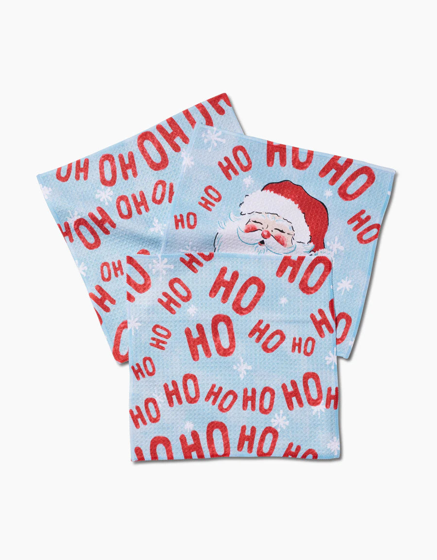 Geometry Merry Santa Claus Dish Cloths