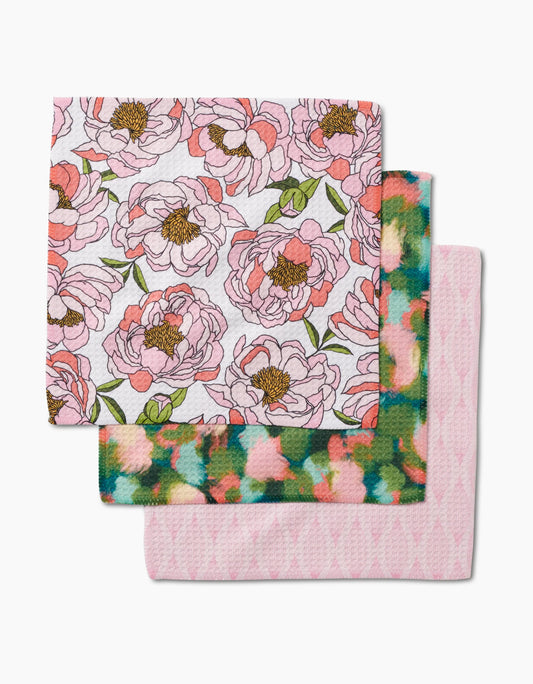 Geometry Peony Paradise Dishcloths