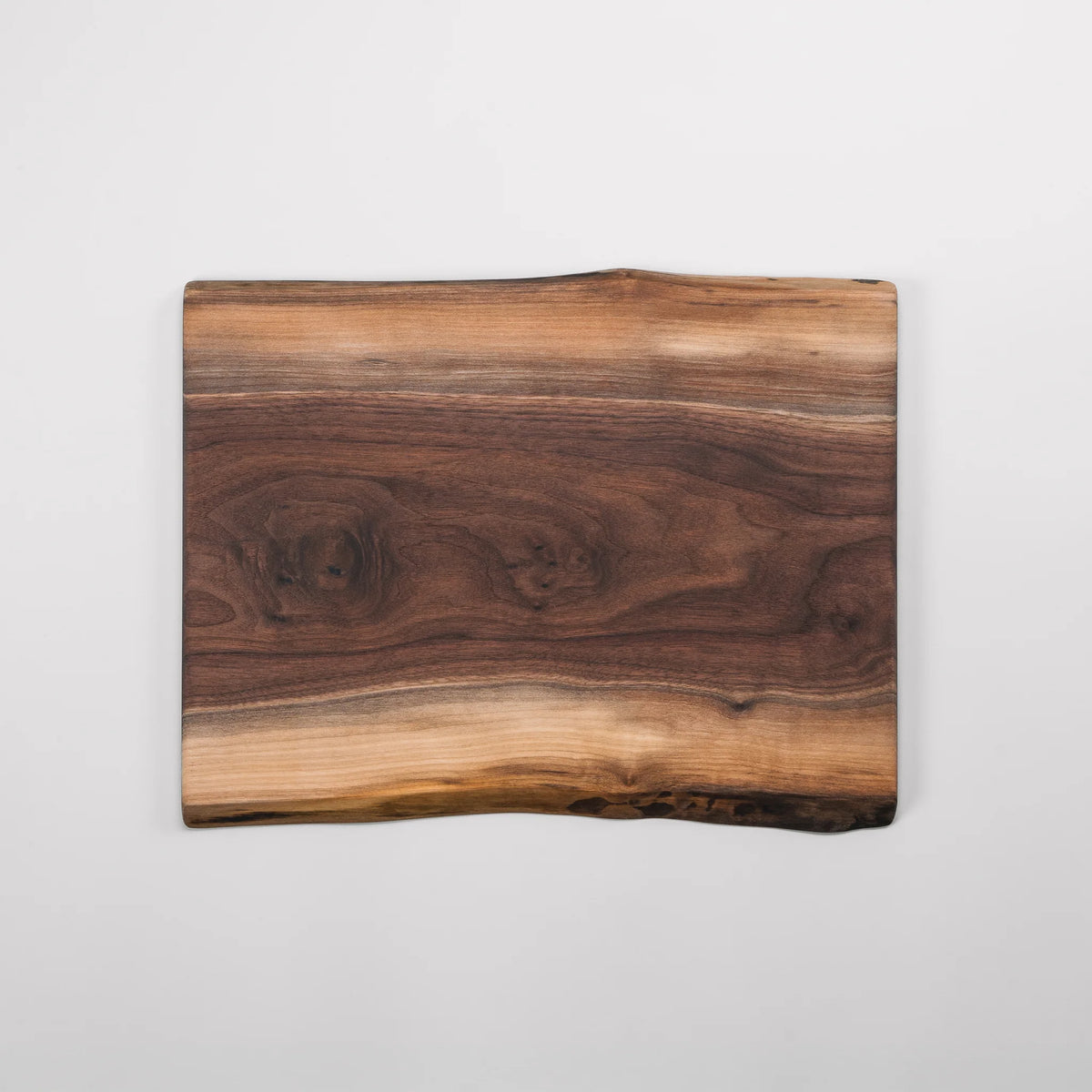 Holland bowl mill 15 inch double lived edge walnut board with a rich wood grain for serving or cutting 