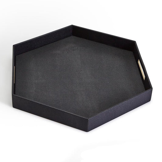 Black Hexagon Stingray Tray Large