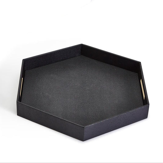 Black Hexagon Stingray Tray Small