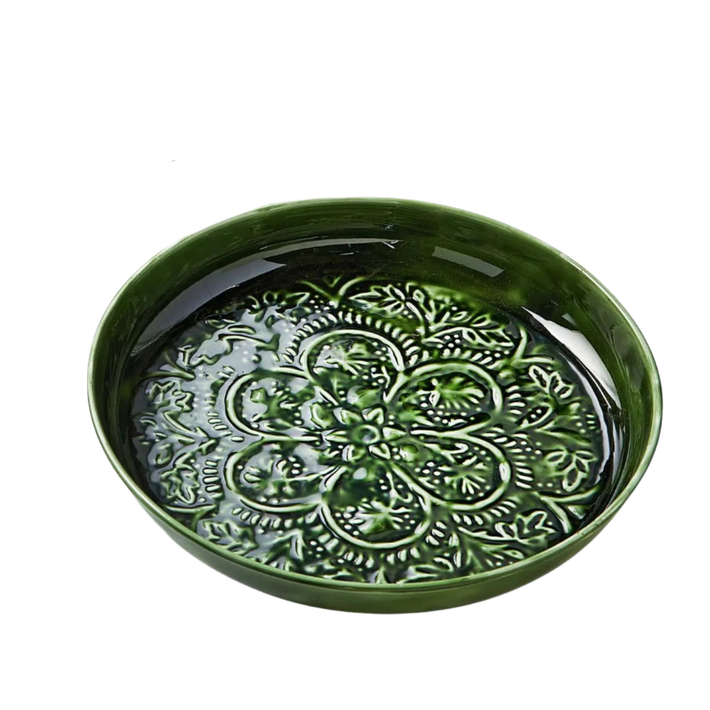 Enamel Green Metal Tray Small