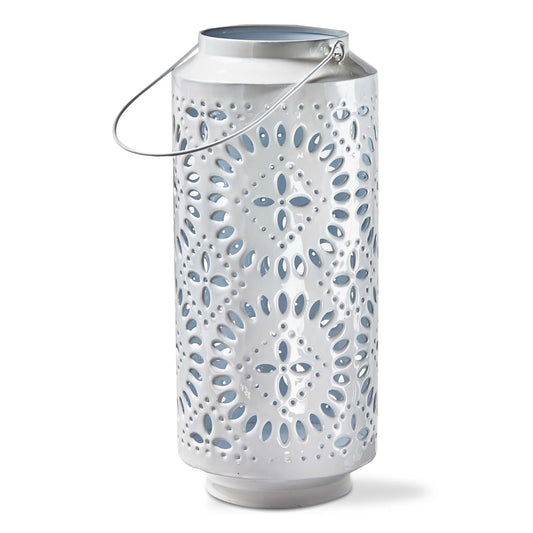 Aura Enamel White Lantern Large
