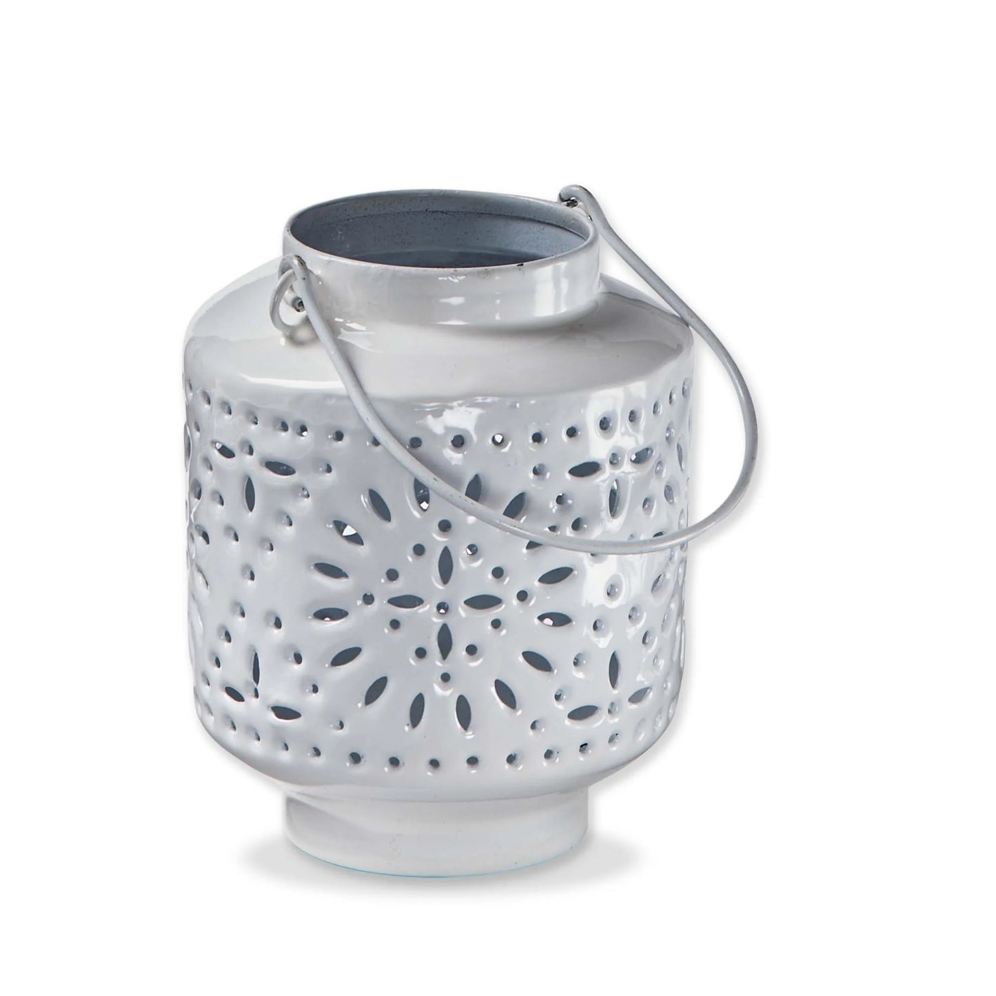 Aura Enamel White Lantern Small
