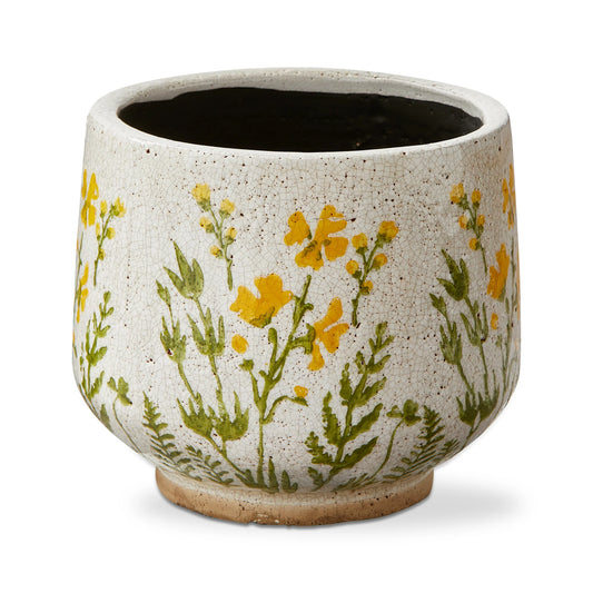 Wild Flower Footed Planter LG