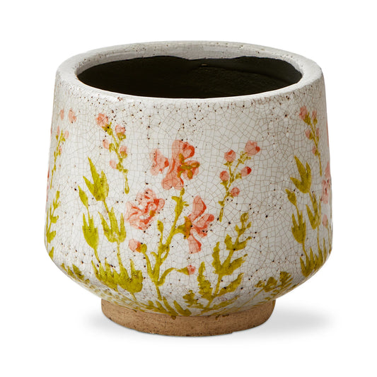 Wild Flower Footed Planter Medium