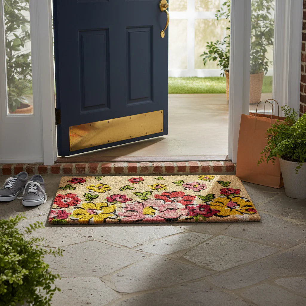 Flower Cascade Coir Mat