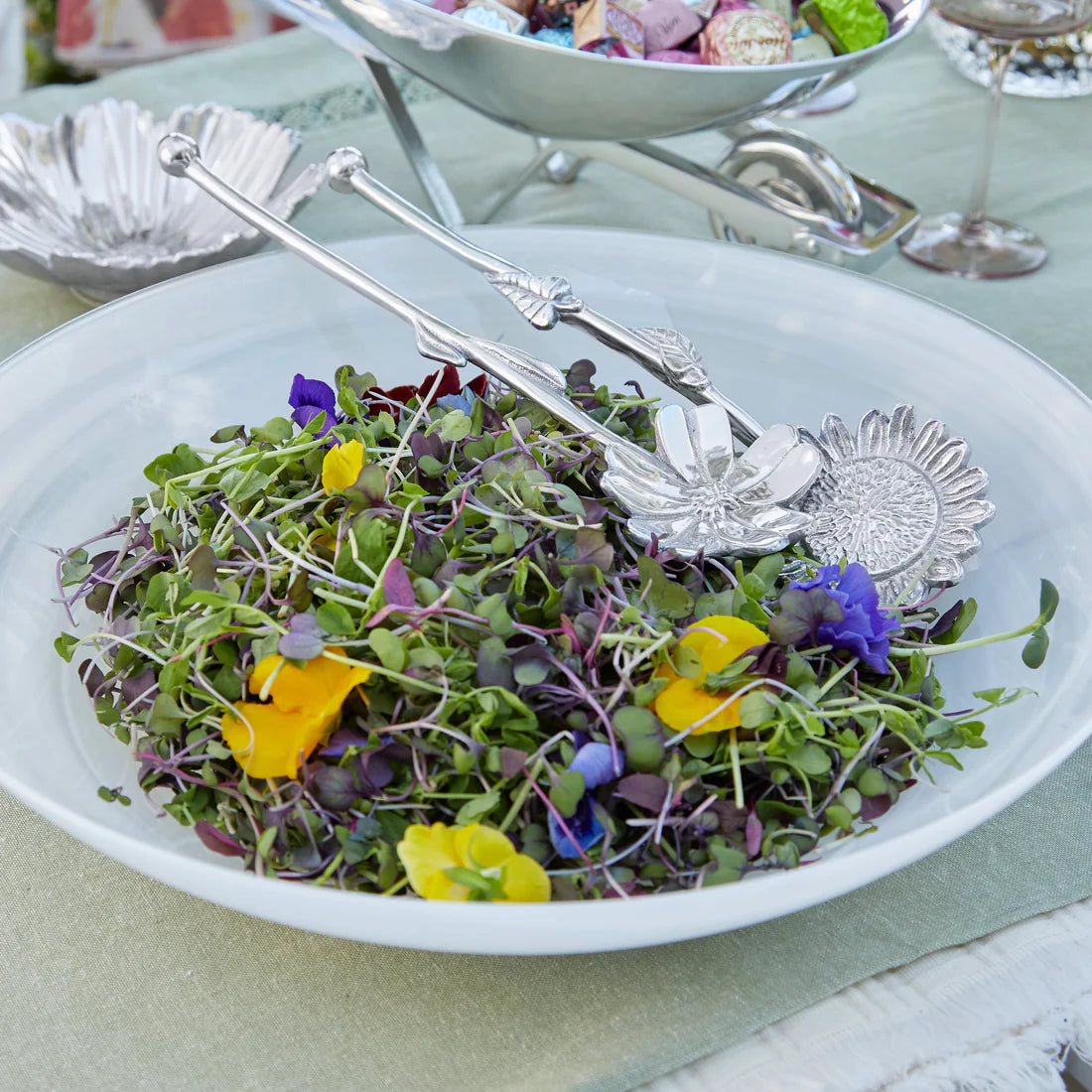 Mariposa Sunflower & Cosmos Salad Servers