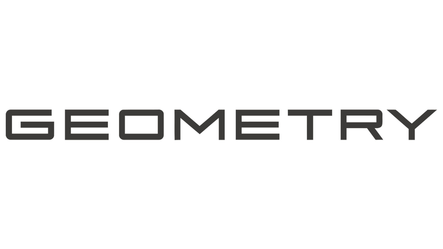 Geometry brand logo for kitchen towels on a white background available at the Little Exchange