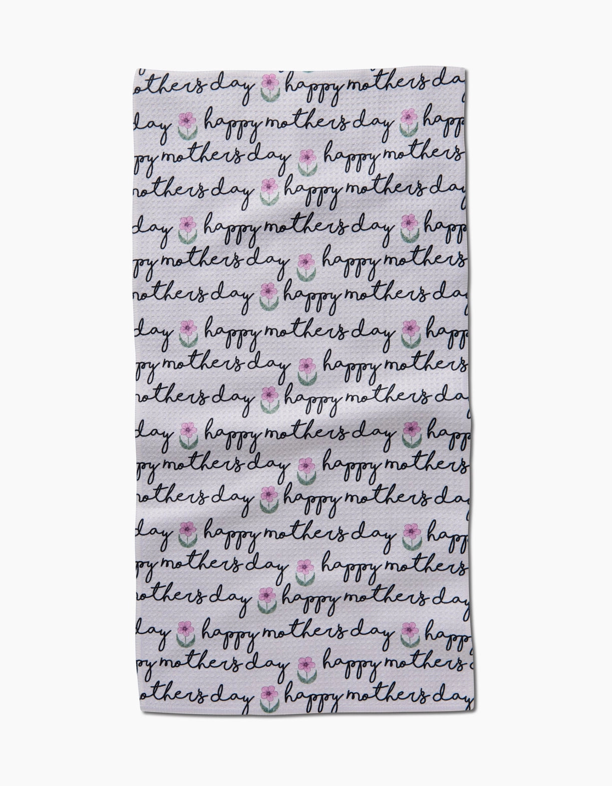 geometry bar towel, towel, geoweave, kitchen towel, cleaning rag, kitchen, dish rag, dishtowel, happy mother's day, mom, mommy, mother, pink flowers, gift for mom