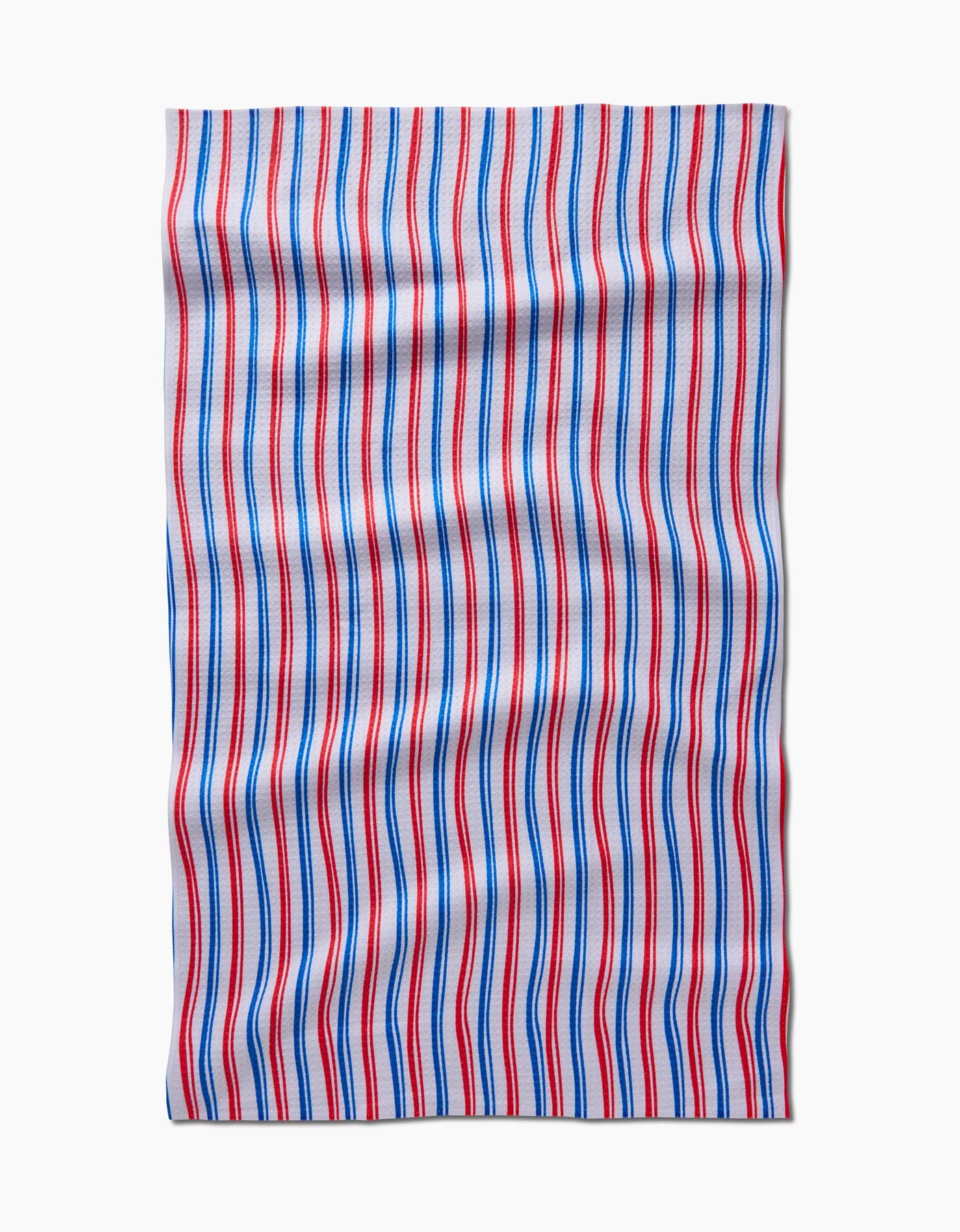 geometry, geoweave, kitchen towel, dish cloth, dishcloth, kitchen, tea towel, cleaning, white weave, red stripes, blue stripes, Americana, Patriotic, Red, white and blue, 