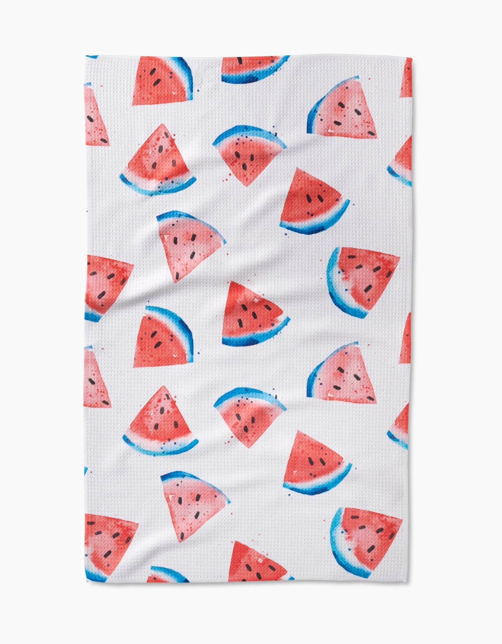 geometry, geoweave, kitchen towel, dish cloth, dishcloth, kitchen, tea towel, cleaning, white weave, watermelon, melon, watermelons, red watermelon, red, white and blue, patriotic, summer