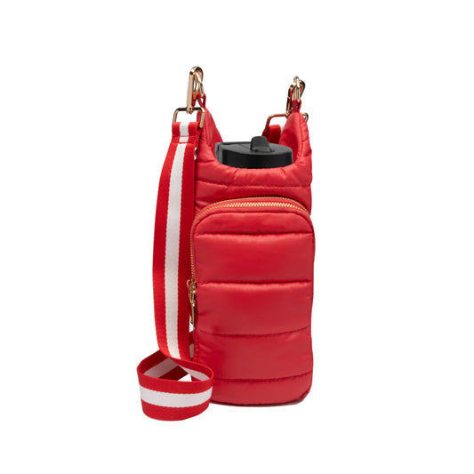 WanderFull HydroBag Poppy Red with Poppy & White Striped Strap