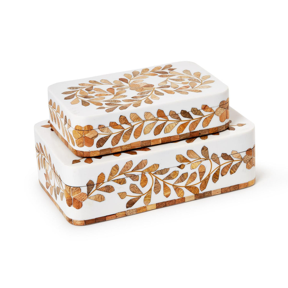 Natural Inlaid Covered Box