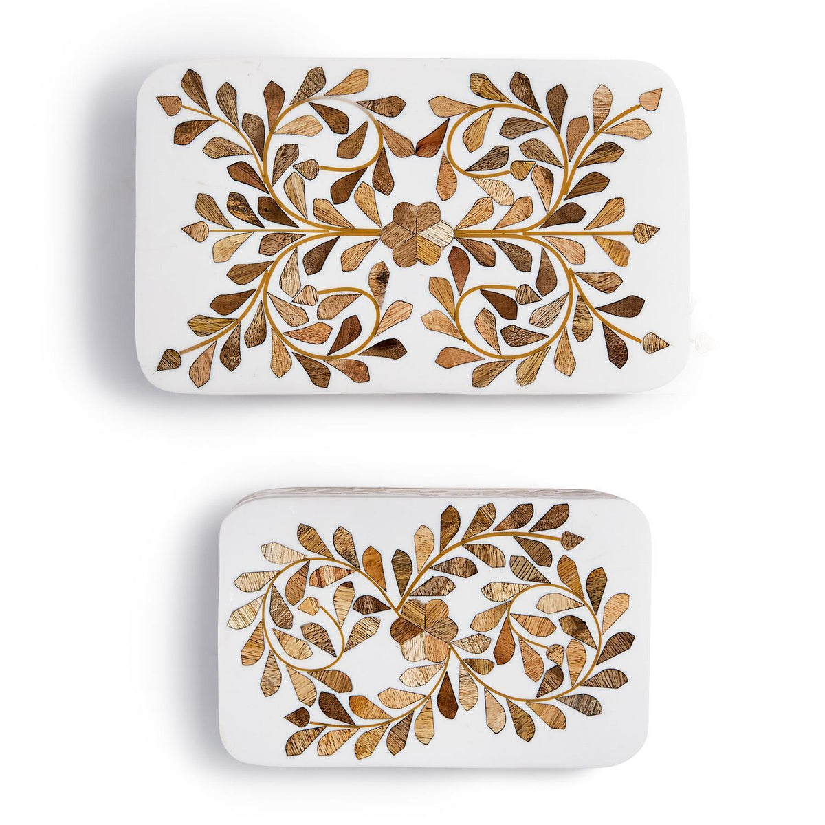 Natural Inlaid Covered Box