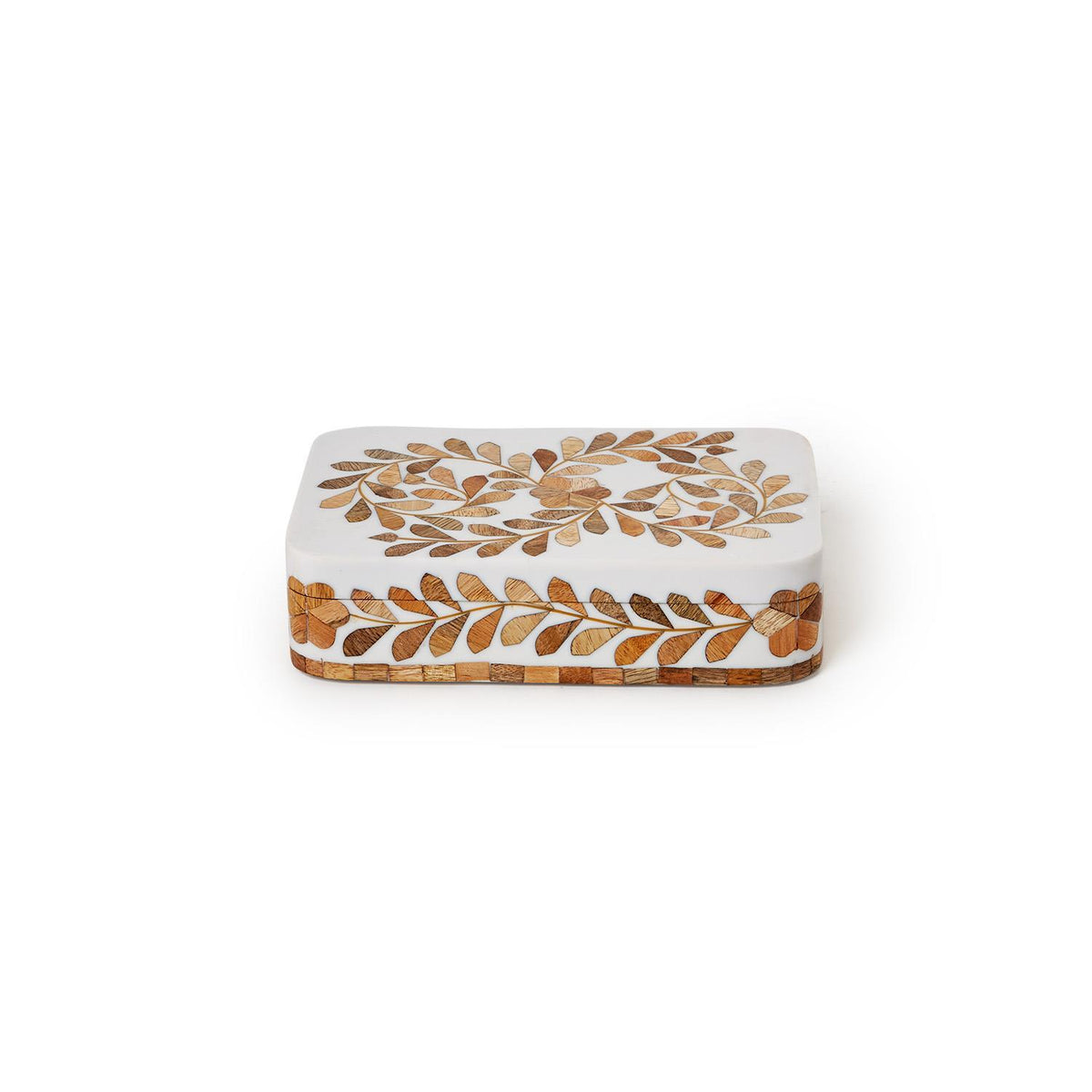 Natural Inlaid Covered Box