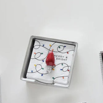 Mariposa Red Bulb Napkin Weight