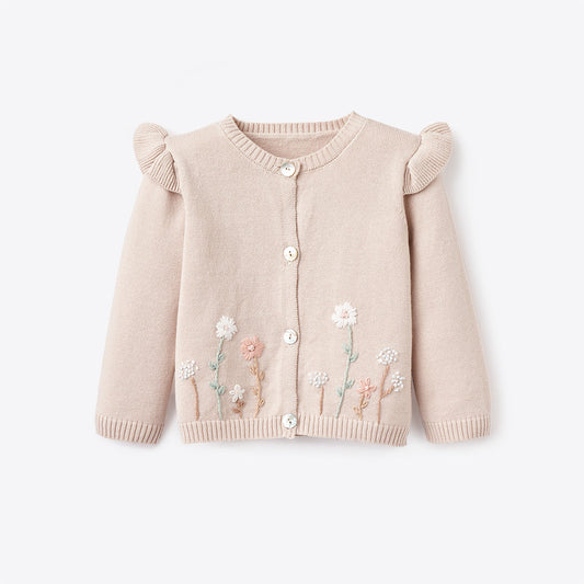 Elegant Baby Garden Picnic Cardigan 6-9m
