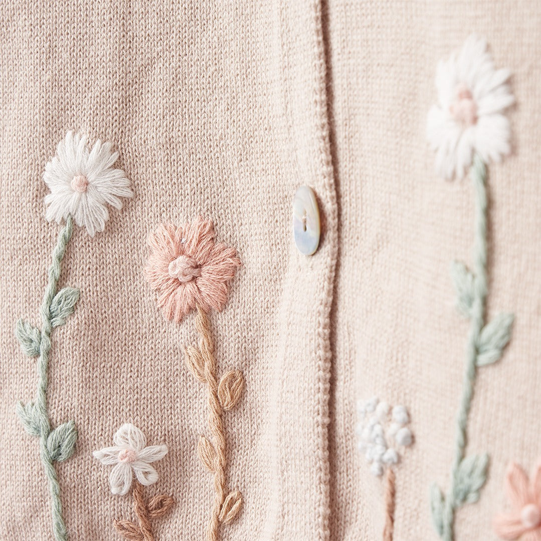 Elegant Baby Garden Picnic Cardigan 6-9m