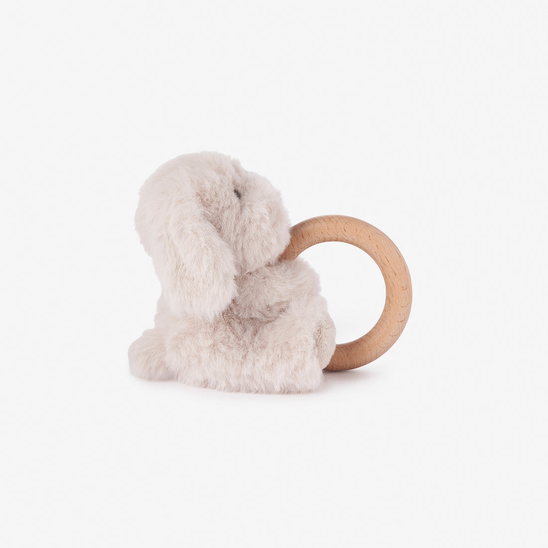 Elegant Baby Puppy Plush Ring Rattle