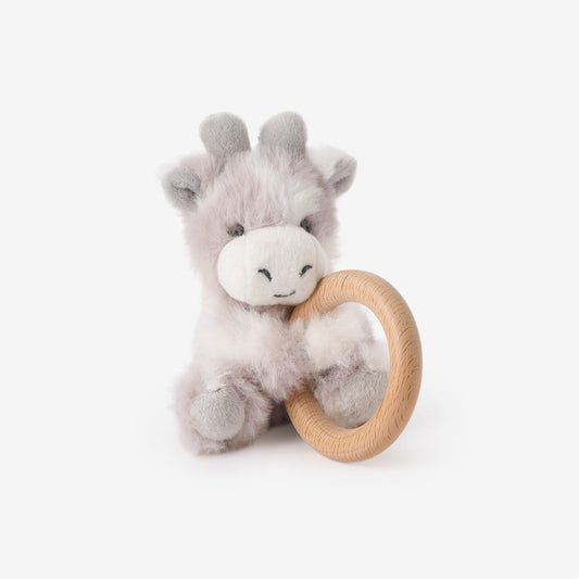 Elegant Baby Giraffe Plush Ring Rattle