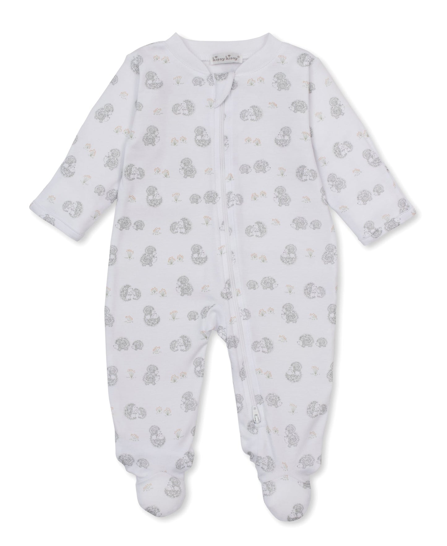 Kissy Kissy Hedgehogs Little Woods Zippered  Footie