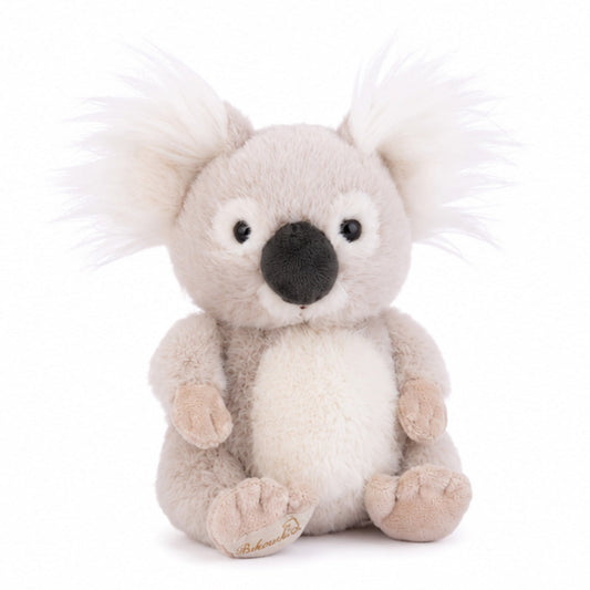 Plush toy koala on a white background