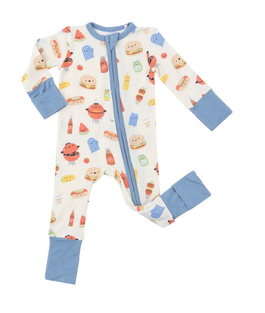 Angel Dear BBQ Buddies 2 Way Zipper Romper 3-6m