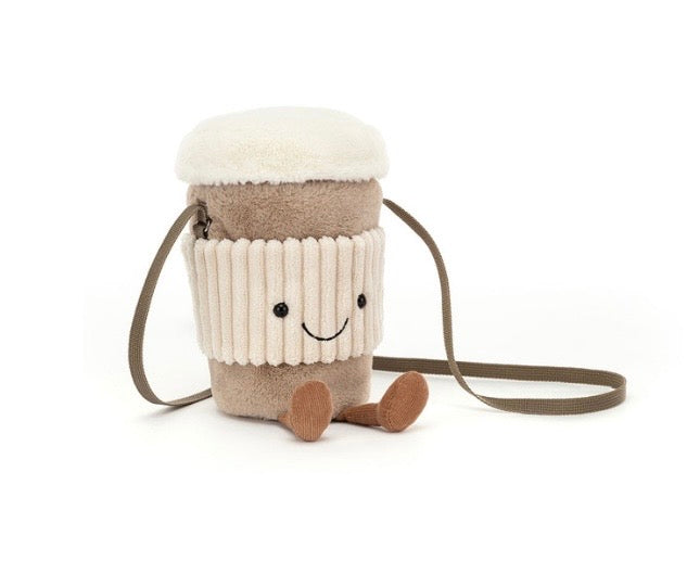 Jellycat Amuseables Perkle Coffee To Go  Shoulder Bag