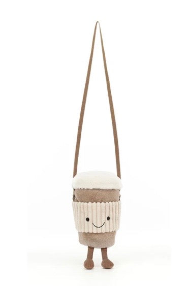Jellycat Amuseables Perkle Coffee To Go  Shoulder Bag