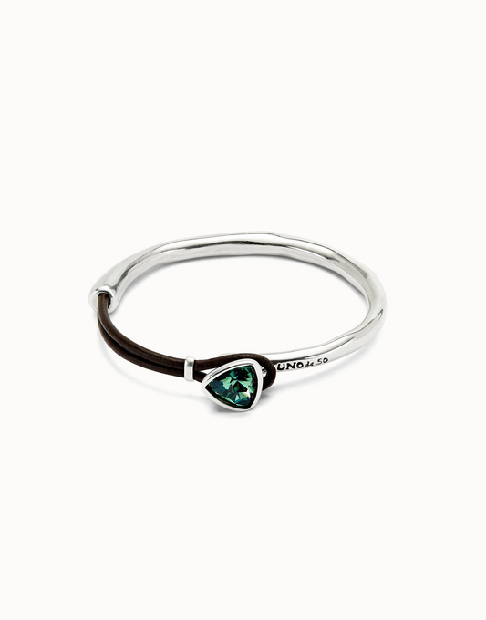 UNO de50 Ser Camaleonica Silver Green Bracelet