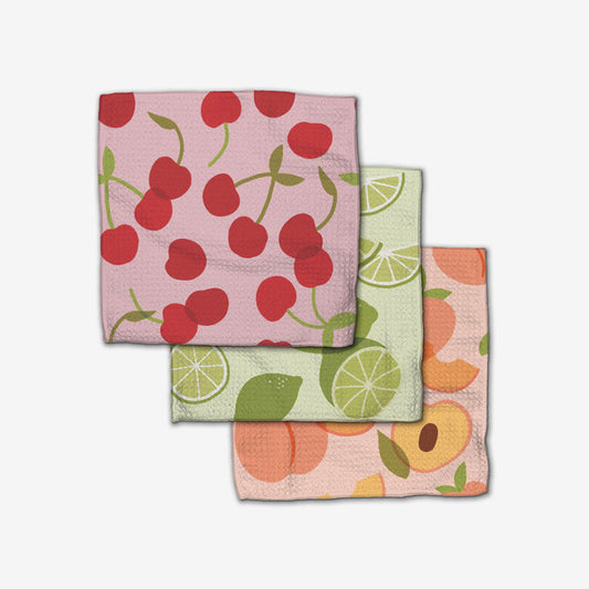 Geometry Fruit Fun Dish Cloth Set