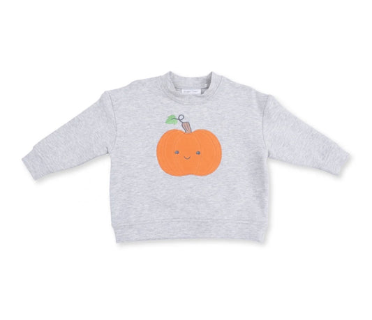 Grey sweatshirt with pumpkin.
