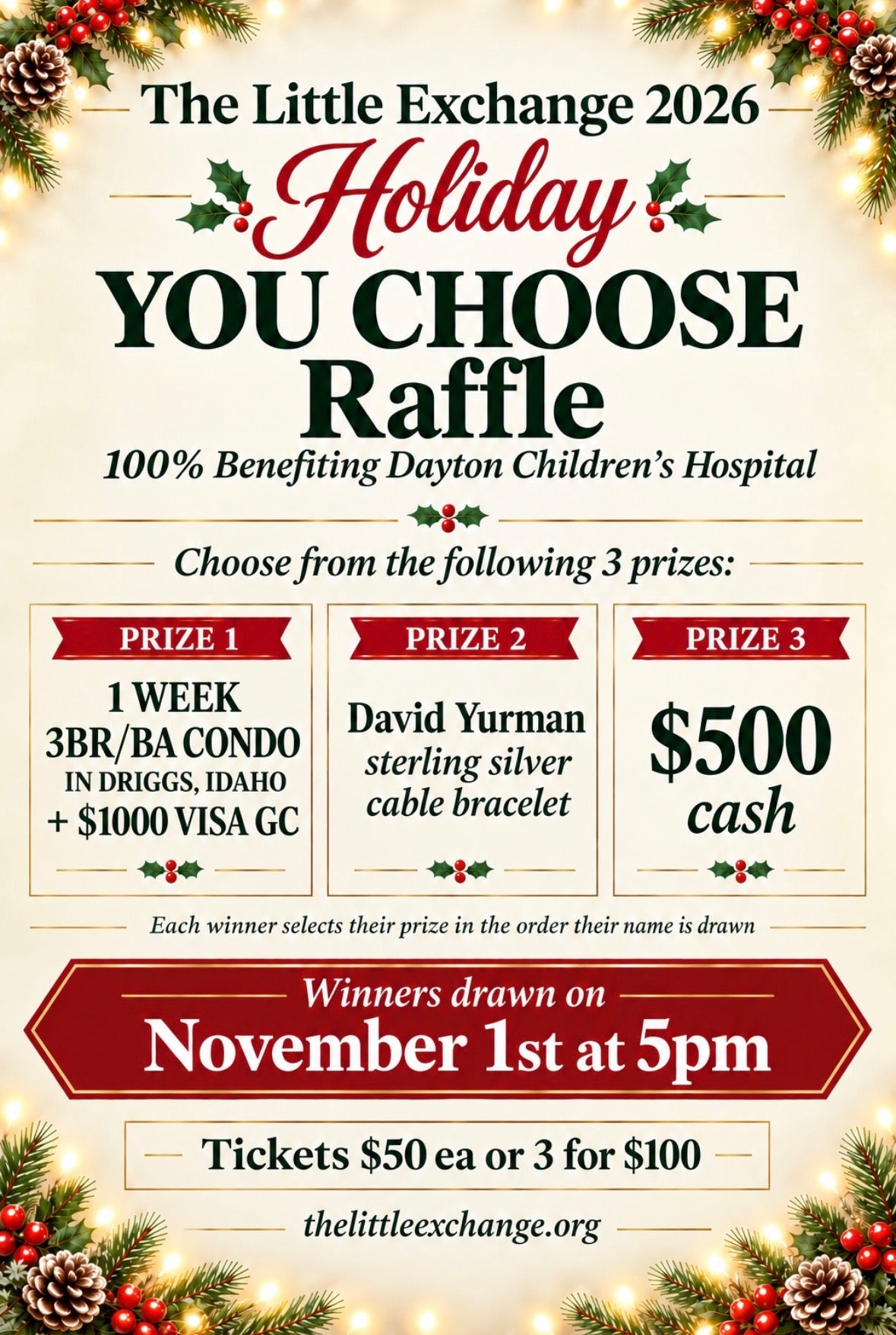 Holiday YOU CHOOSE Raffle 2026