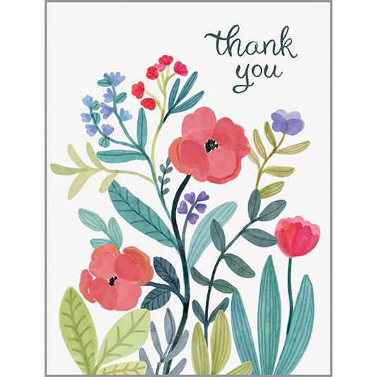 Gina B Thank You Flower Garden Note Cards