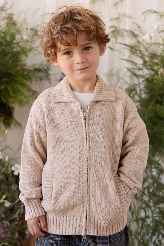 Jamie Kay Charlie Wheat Zip Cardigan