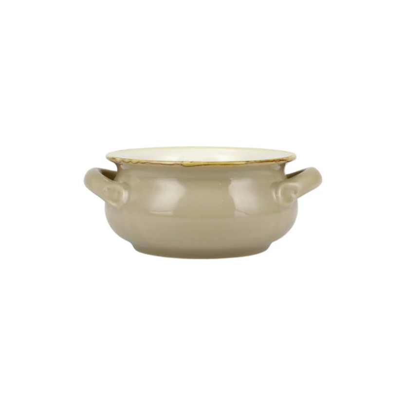 Vietri Italian Bakers Small Handled Round Baker Cappuccino