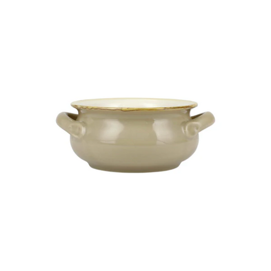 Vietri Italian Bakers Small Handled Round Baker Cappuccino