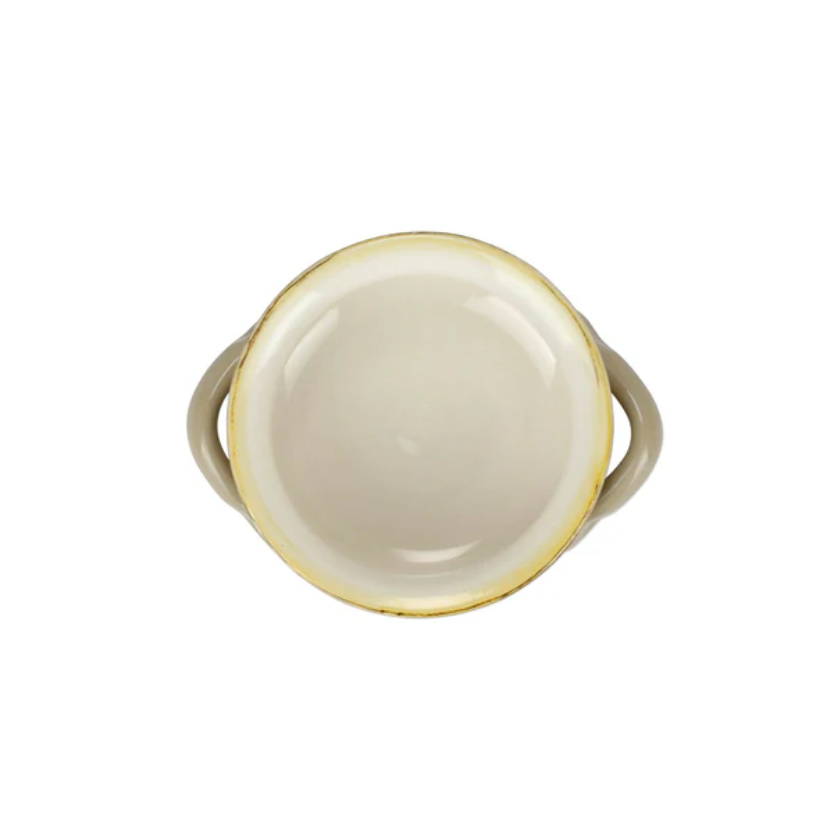 Vietri Italian Bakers Small Handled Round Baker Cappuccino