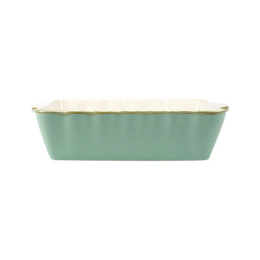 Vietri Italian Bakers Aqua Medium Rectangular Baker