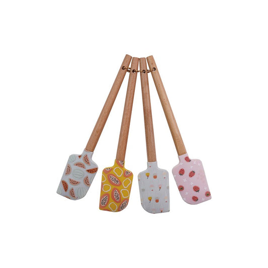 Silicone & Wood Spatula Set