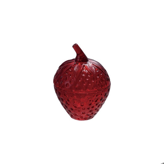 Round Glass Strawberry Shaped Container